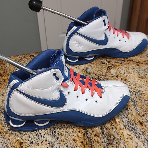 Nike Shox Zoom Air Elite Flight Basketball Shoes White Blue 324830-141 Men\'s 9.5 main image 7